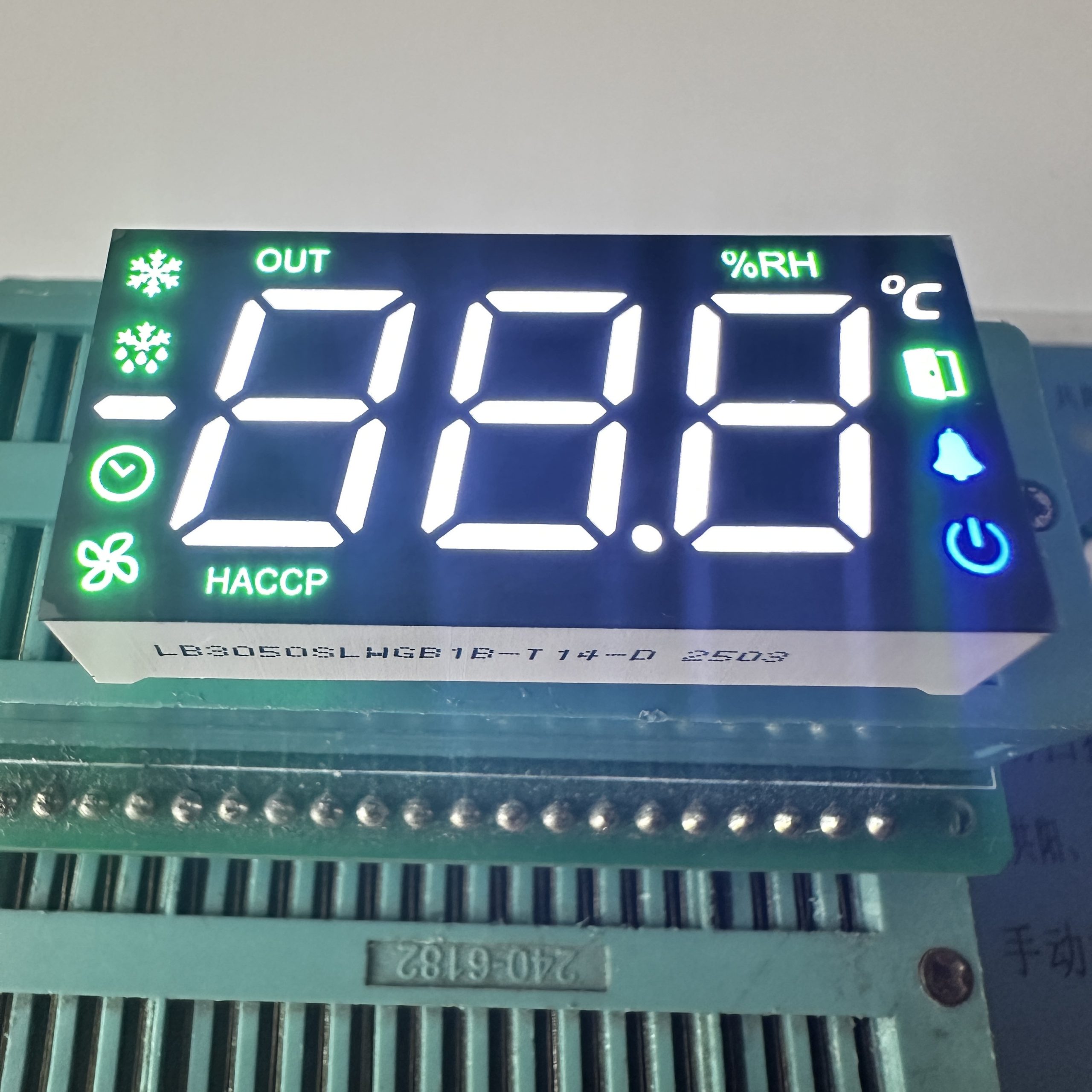Customized White/Pure Green/Blue 7 Segment LED Display 3 Digit 12.7mm For Refrigerator