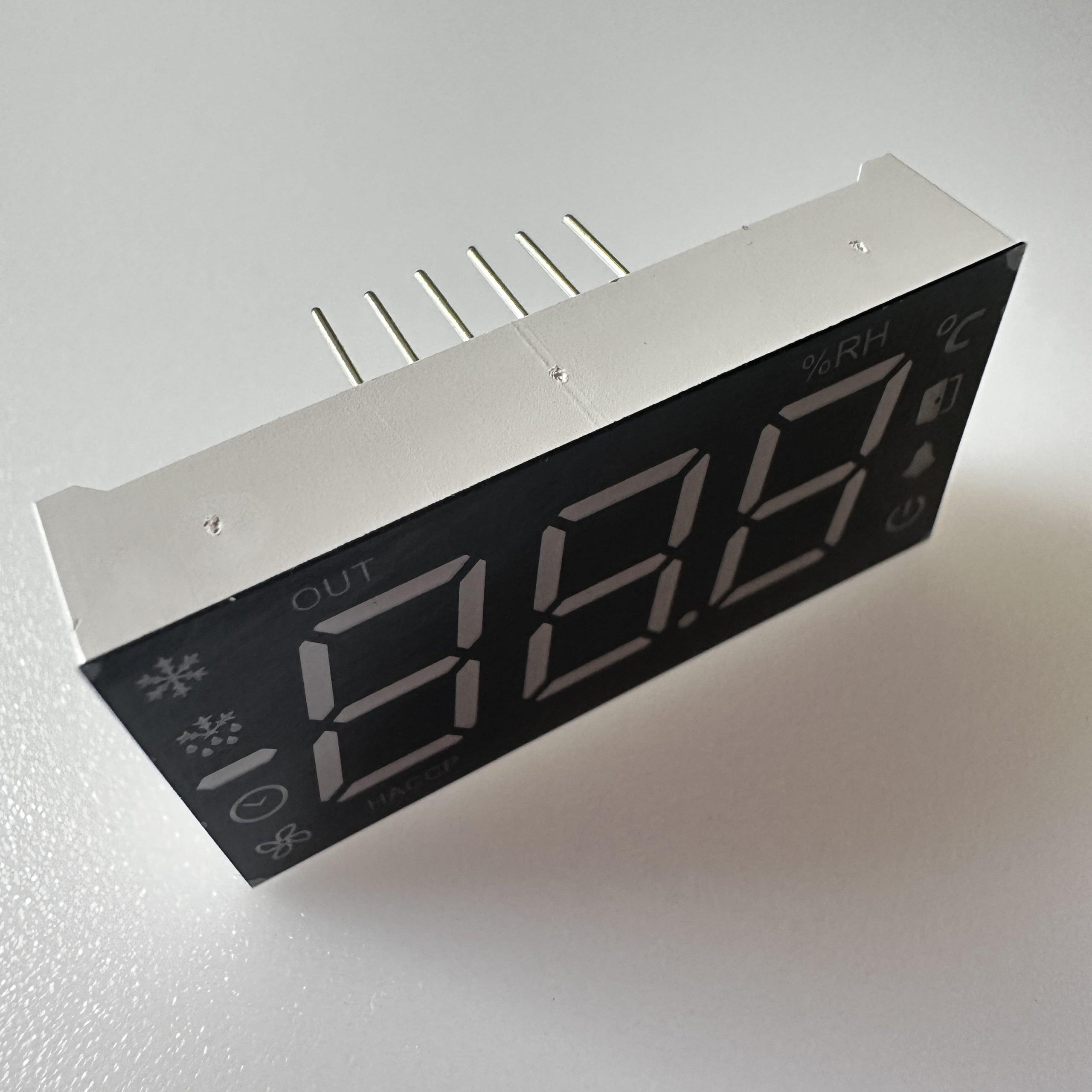 Customized White/Pure Green/Blue 7 Segment LED Display 3 Digit 12.7mm For Refrigerator