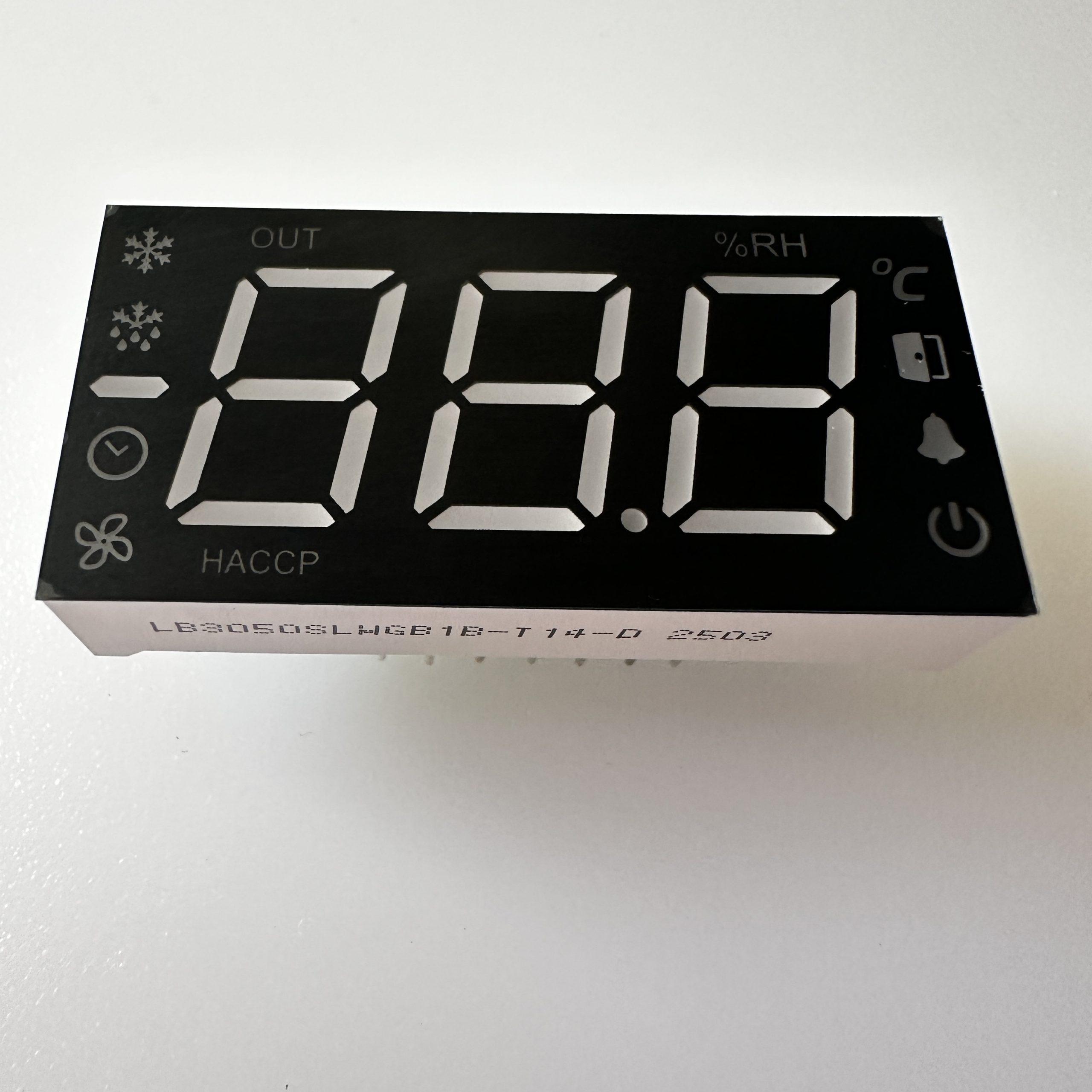 Customized White/Pure Green/Blue 7 Segment LED Display 3 Digit 12.7mm For Refrigerator