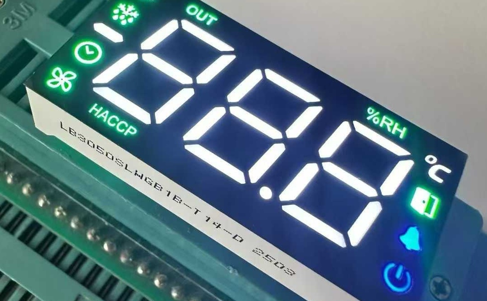 Customized White 7 Segment LED Display 3 Digit 12.7 mm