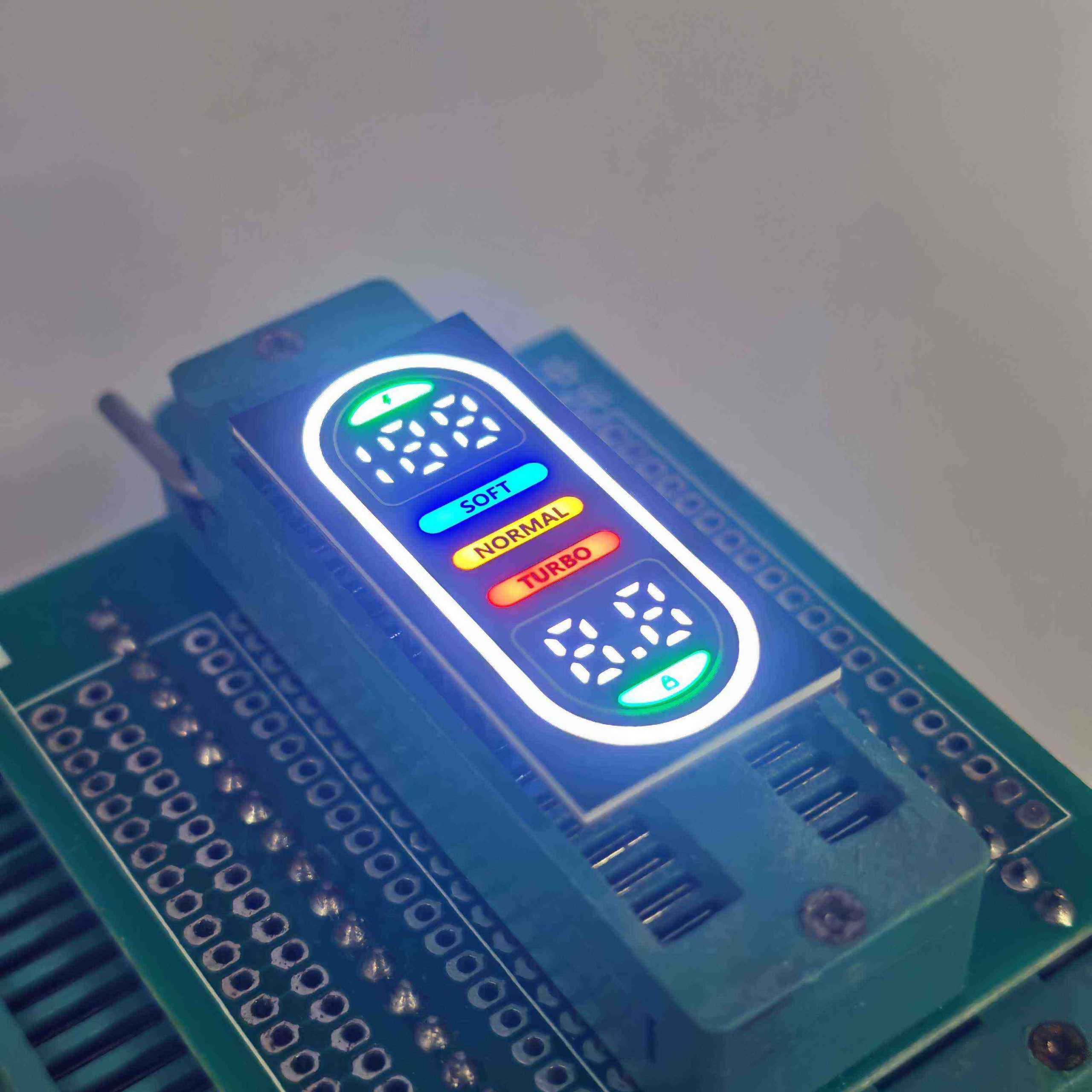 Multicolor Ultra Thin Custom 7 Segment LED Display Cathode For E-cigarette