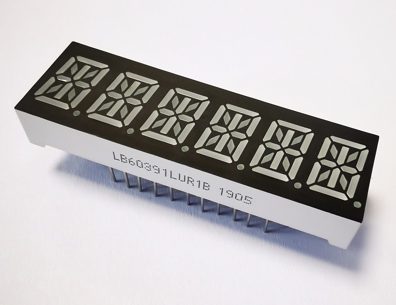 LIGHTBO Customized 6 Digit Alphanumeric 14-segment LED Display