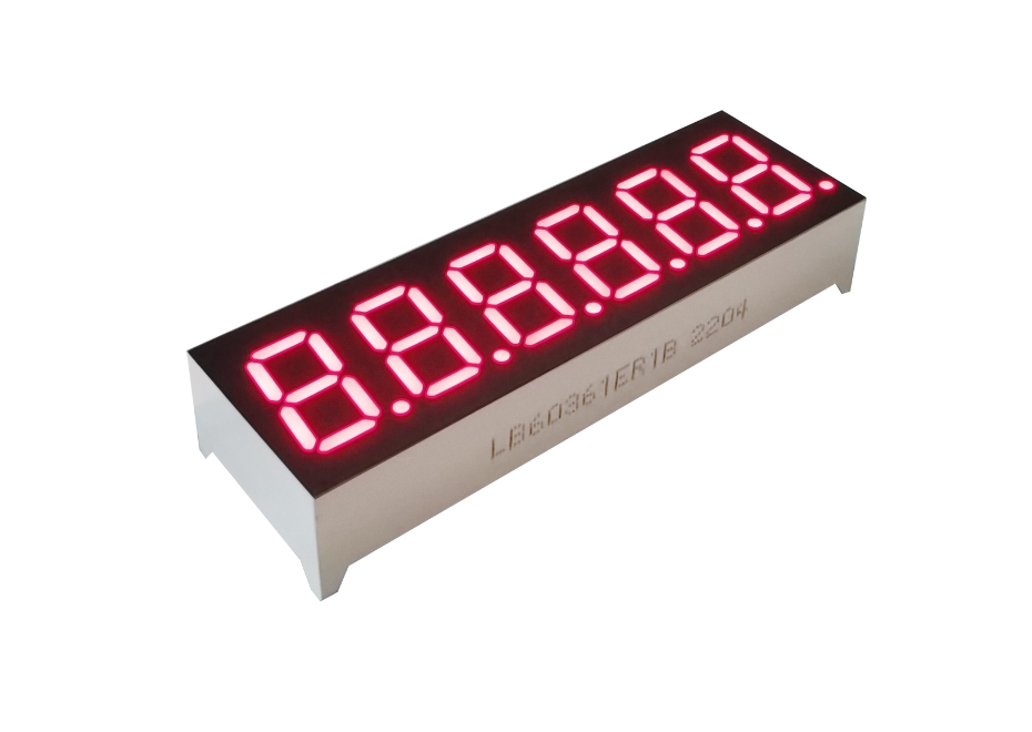 Optimized 7-segment display dissipates heat efficiently through materials