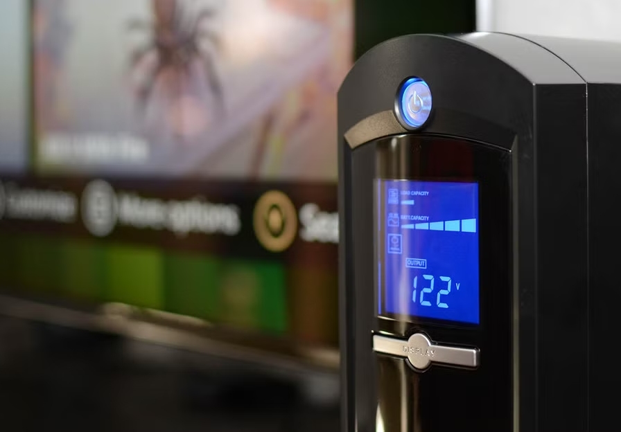 UPS interfaces use LED display color coding for quick status recognition