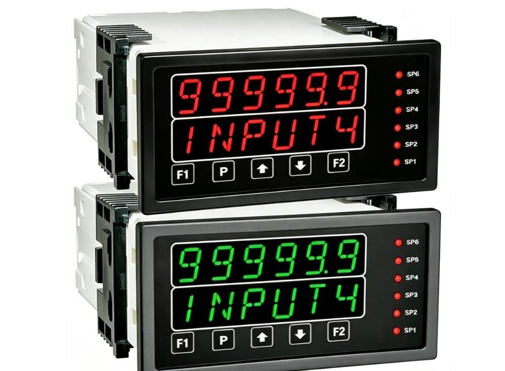 Rugged alphanumeric LED display for industrial power meter monitoring