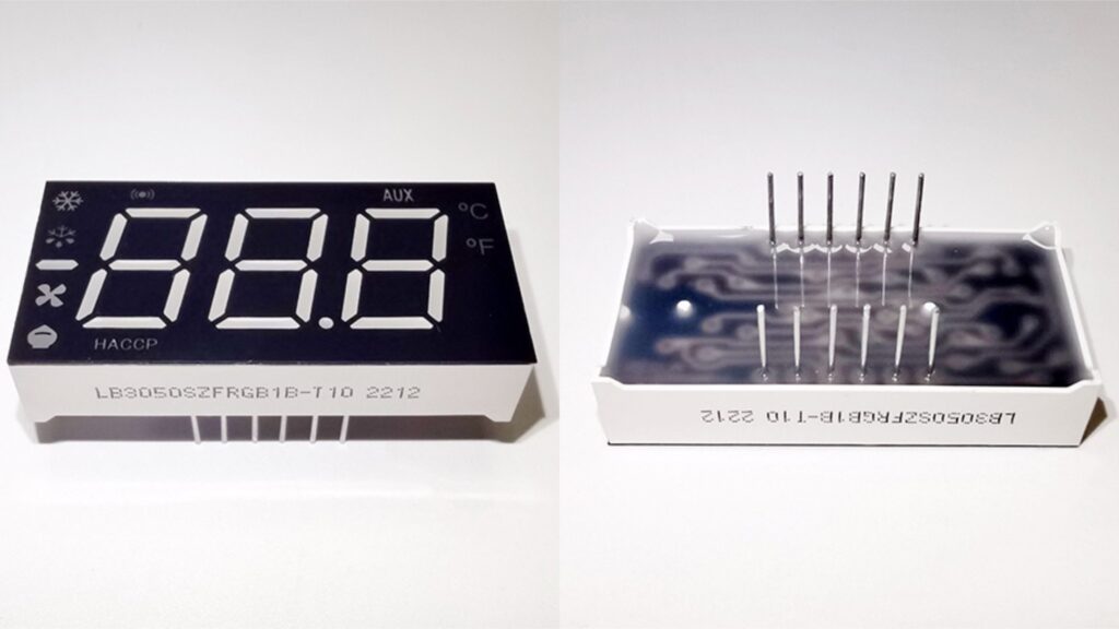 7-segment LED display selection for temperature controllers